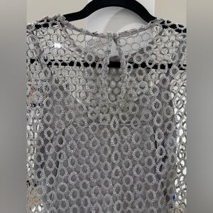 Vintage 🪩 silver dress • 60s • slip dress